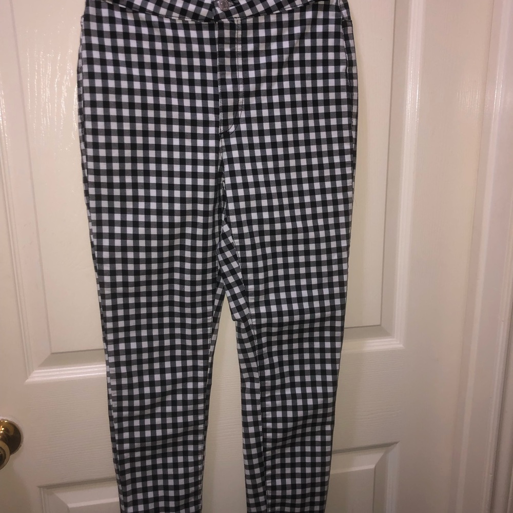Free‎ People Checkered pants-skinny pants size 26.